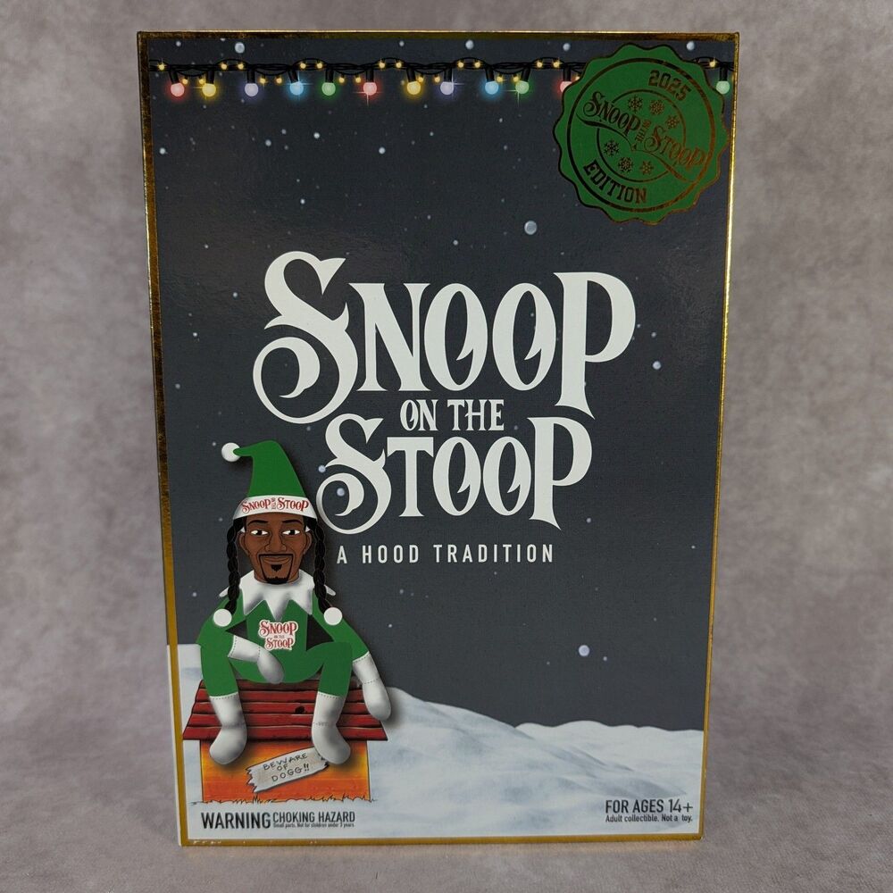 Snoop On The Stoop 2025 Edition A Hood Tradition Christmas Elf Figure Doll Box